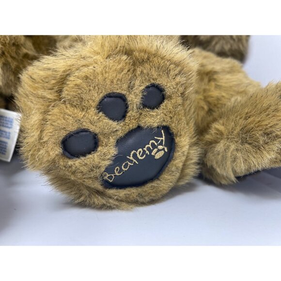 Lot 3 Build A Bear Bearemy Plush Bears 16in Faux Leather Pads Stuffed Animals - Picture 2 of 4